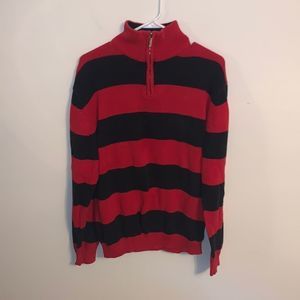 Nautica Striped Quarter Zip Sweater